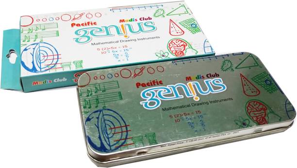 Rudra (Pack of 2) Genius Geometry Box For Students Stationery Kit Shape Instrument Box Geometry Box
