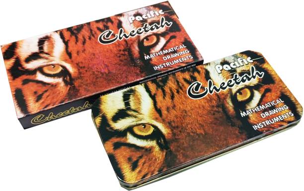 Rudra (Pack of 1) Cheetah Geometry Box For Students Stationery Kit Shape Instrument Geometry Box