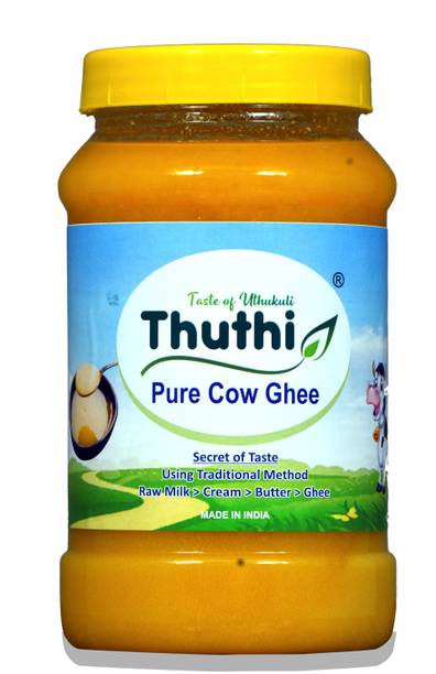 THUTHI Cow Ghee - 1 Litre (Pack of 1) - Pure Cow Ghee for Better Digestion and Immunity Mason Jar