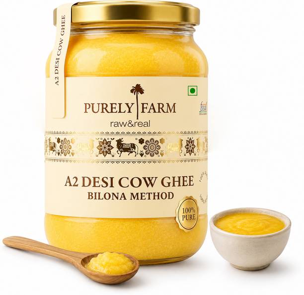 Purely Farm -raw&real A2 DESI COW GHEE Raw & Real Gir Cow Original Ghee Glass Bottle Ghee Glass Bottle