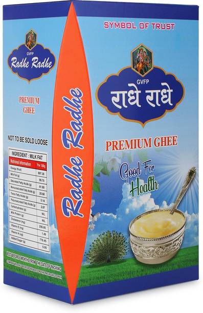 GVFP.RADHE RADHE GVFP.RADHERADHE PREMIUM GHEE 1 LITER TETRA PACK DESI DANEDAR GHEE Tetrapack