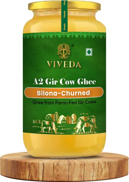 viveda Pure Gir Cow Pure Ghee | Premium Traditional Organic Ghee| Immunity Booster Glass Bottle