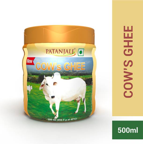 पतंजलि प्योर दानेदार काऊ घी विथ रिच अरोमा, नेचुरल एंड हेल्दी, 500ml पेट ज़ार 500 ml
