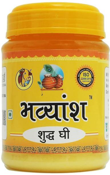 Bhavyansh 500 Ml Pure Cow Ghee - Granular Texture For Cooking, Eating & Pooja Mason Jar