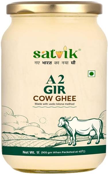 Satvik A2 Cow Ghee 1 Litre Churned From Vedic Bilona Me...