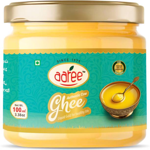 AAREE Authentic Cow Ghee 100ml – Pure Desi Ghee Glass Bottle
