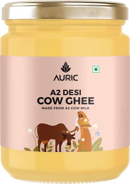 औरिक A2 देसी काऊ घी | वैदिक बिलोना मैथड | ट्रेडिशनल कर्ड चर्ण्ड 500 ml