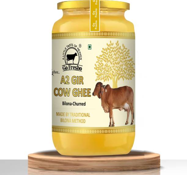 Go Fresho A2 Desi gir Cow | Bilona Method|Pure,Healthy| Ghee Glass Bottle