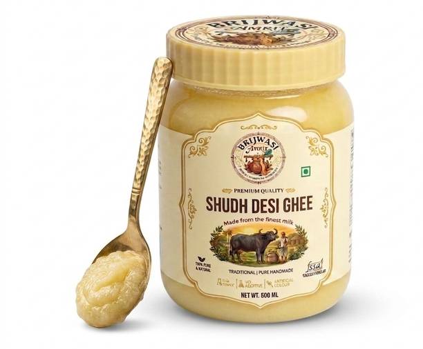 Brijwasi Amrit Pure Desi Buffalo Ghee Rich Flavor Healthy Cooking & Frying Ghee Ghee Plastic Bottle