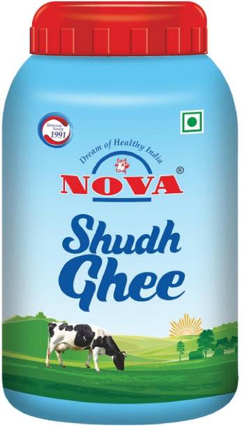 NOVA Desi Ghee 1L | 100% Pure & Aromatic – Perfect for Cooking, Sweets & Pooja Ghee Plastic Bottle