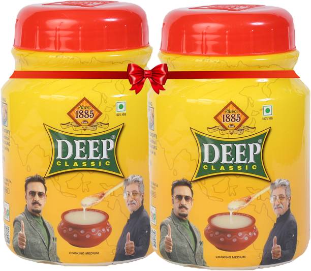 Deep Classic Cooking Medium Combo Pack of (1Lx1L) Plastic Bottle