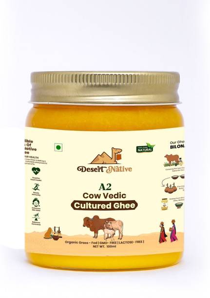 Desert Native A2 Desi Cow Vedic Bilona Cultured Ghee | Pure & Traditional Ghee Ghee Glass Bottle