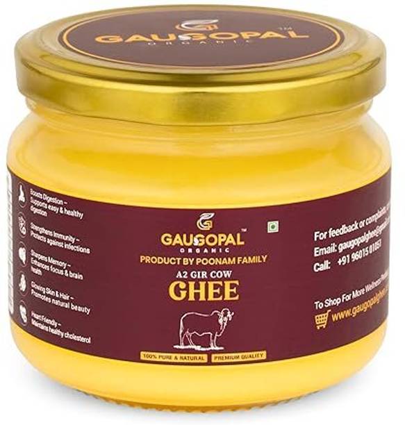 GAUGOPAL A2 Gir Cow Ghee 250 ml Ghee Glass Bottle