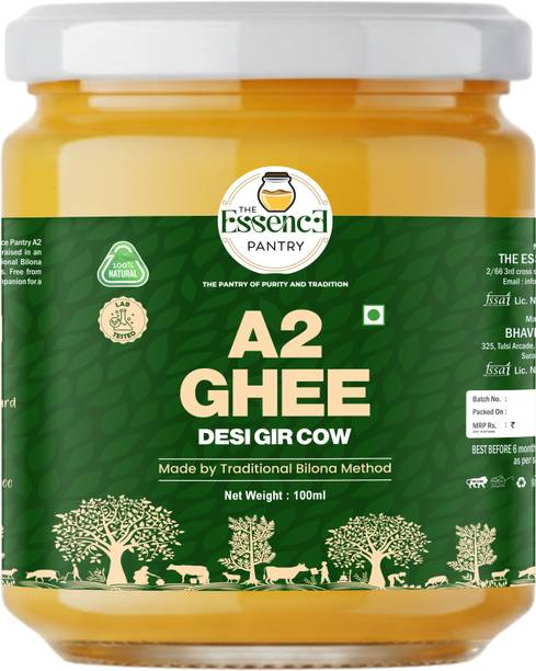 THE ESSENCE PANTRY THE ESSENCE PANTRYA2_Gir Cow_Desi Ghee 250ml Ghee Glass Bottle