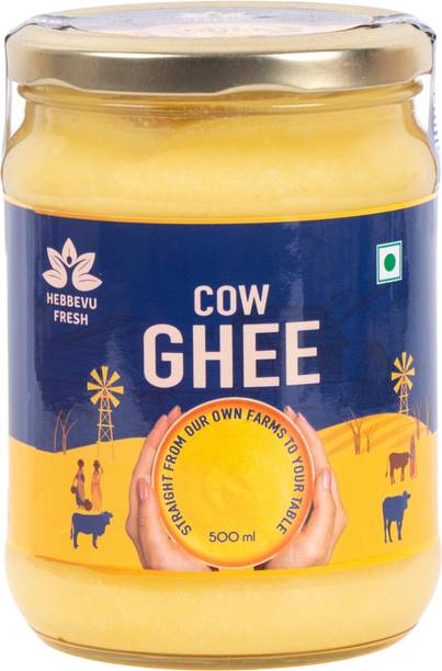 HEBBEVU FRESH Pure Cow Ghee Glass Bottle