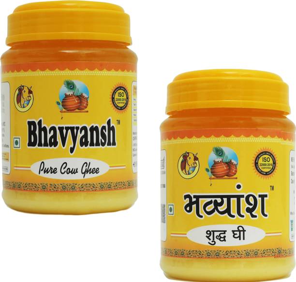 Bhavyansh Pure Desi Danedar Cow Ghee Ghee Mason Jar (10...