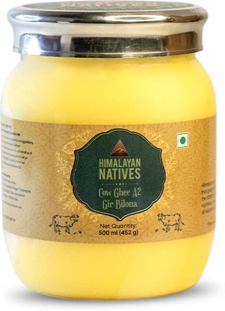 हिमालयन नेटिव्ह्ज 100% प्राकृतिक A2 गिर गाय बिलोना घी 500 ml