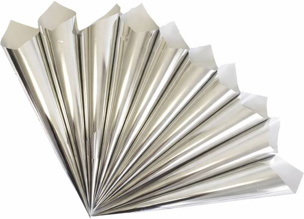 SOJAT SECRETS HERBALS Mehendi making cone sheet. Cellophane sheet 1kg silver Plastic Gift Wrapper