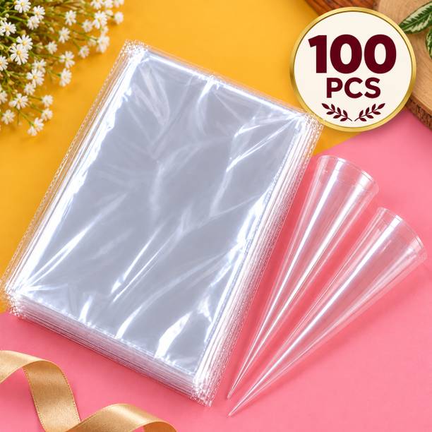 Pivanta Products 100Pcs-Transparent t Sheets-02 NA Cellophane, Plastic Gift Wrapper