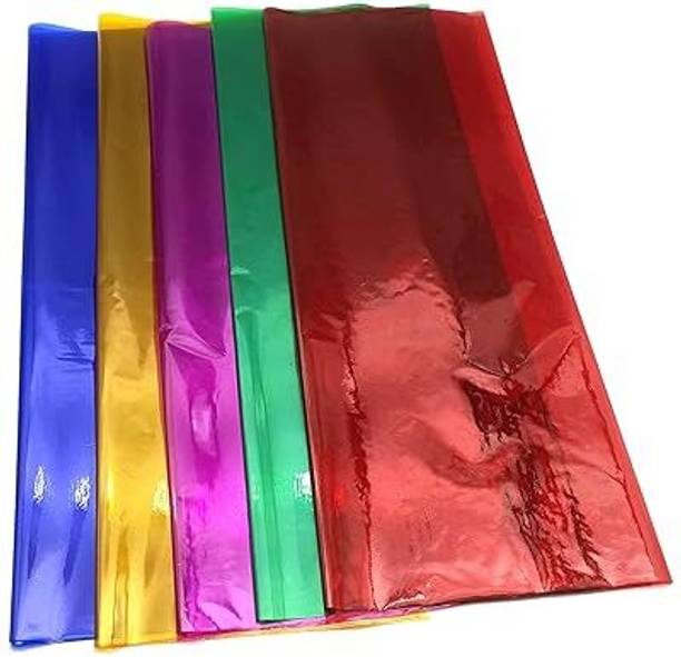 VISHNU Transparent Gelatin Cellophane Sheet (19"x29") for Hampers, Baskets, Crafts Plastic Coated Gift Wrapper