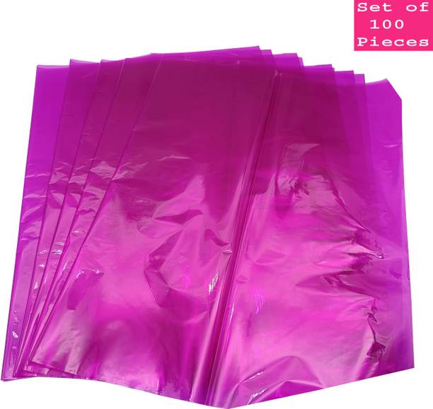 CRAFTWAFT Pink Transparent Cellophane Sheets Pack of 100 Large 20X30 Inch For Gift Packing, Baskets Hampers, Flowers Bunch Wrapping Gift Wrapper