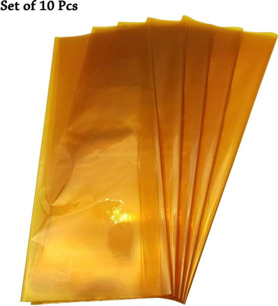 CRAFTWAFT Transparent Yellow Cellophane Sheets Large 20X30 Inch 10 Sheets Clear For Gift Packing, Baskets Hampers, Flowers Bunch Wrapping Gift Wrapper