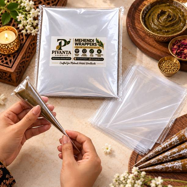 Pivanta Products 100Pcs-Transparent Pre-Cut Sheets-27 NA Cellophane, Plastic Gift Wrapper