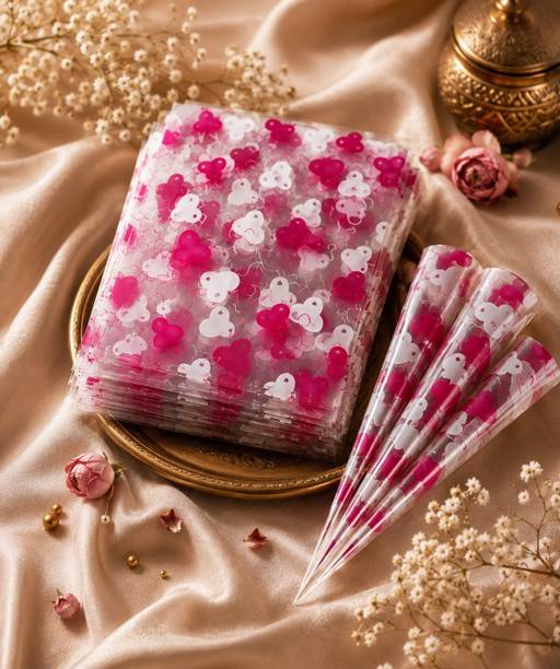 JBFHENNA Floral Cellophane Sheets for Mehandi Cones, Crafts and Packaging NA Sheets Gift Wrapper