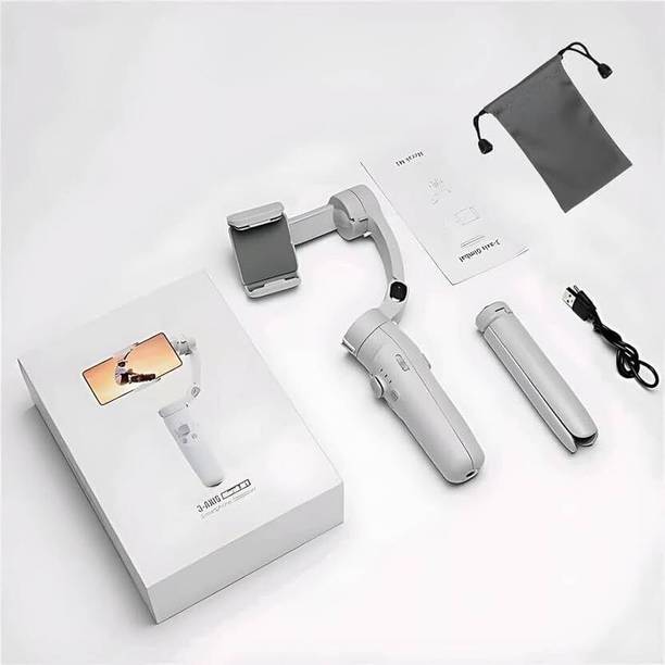 MAFAI M1 3-AXIS Original Gimbal Manunt Zooming, Time-Lapse, Honzontal & Portait Mode 3 Axis Gimbal for Camera, Mobile Up to 250 g (supports most smart