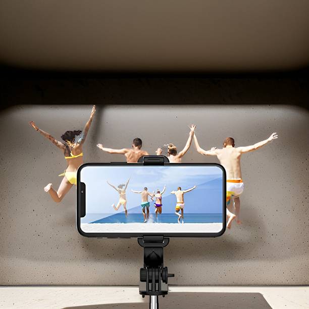 Clairbell UE3_R1S Bluetooth Selfie Sticks with Remote and Selfie Light Single Gimbal for Mobile