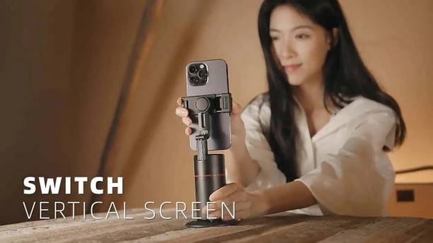 EVAAENTERPRISES Gimbal Stabilizer P02 (Black Color Auto Face Tracking System) 2 Axis Gimbal for Mobile, Camera