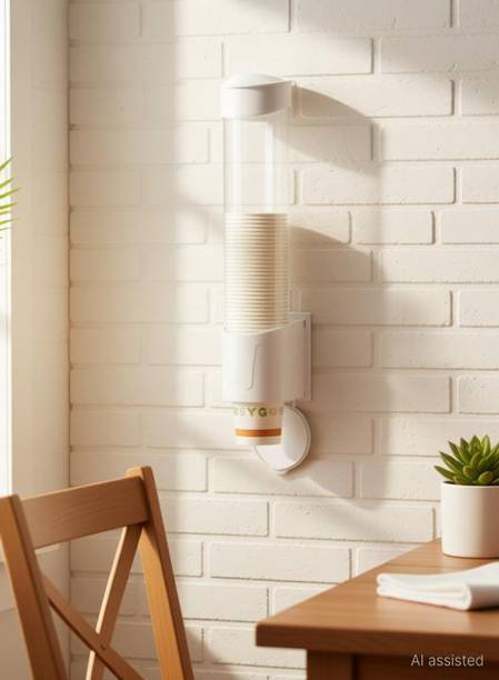 PERPART Paper Cup Dispenser Holder Wall Mounted Plastic Drinking Water Cup Dispenser!!! Plastic Glass Holder