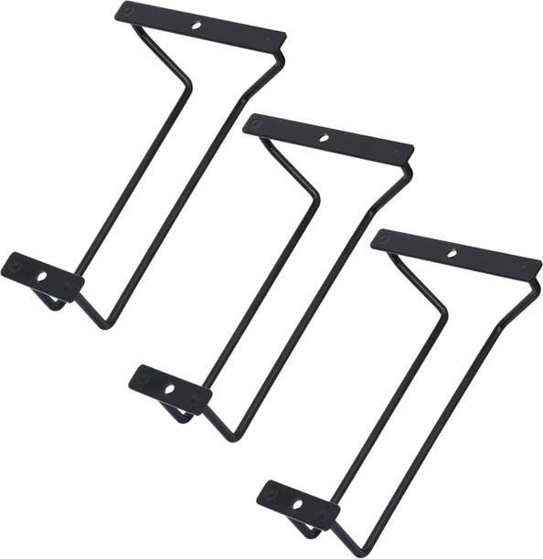 Acrylic Design Art 7-Inch Black Wine Glass Rack - Under Cabinet Stemware Cast Iron Glass Holder