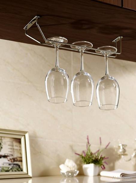 TOPAZ Stainless Steel Wine Glass rack | Wine Glass Holder For Pub, Hotel and Club (Size 20 Inch) Stainless Steel Glass Holder