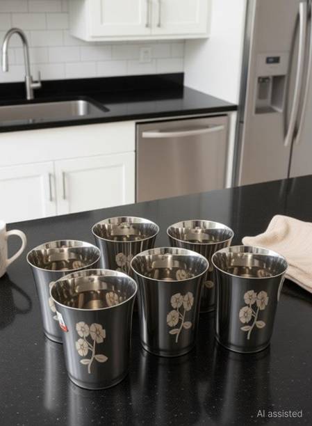 LIMETRO STEEL (Pack of 12) Drinking Glass Set Water/Juice Glass