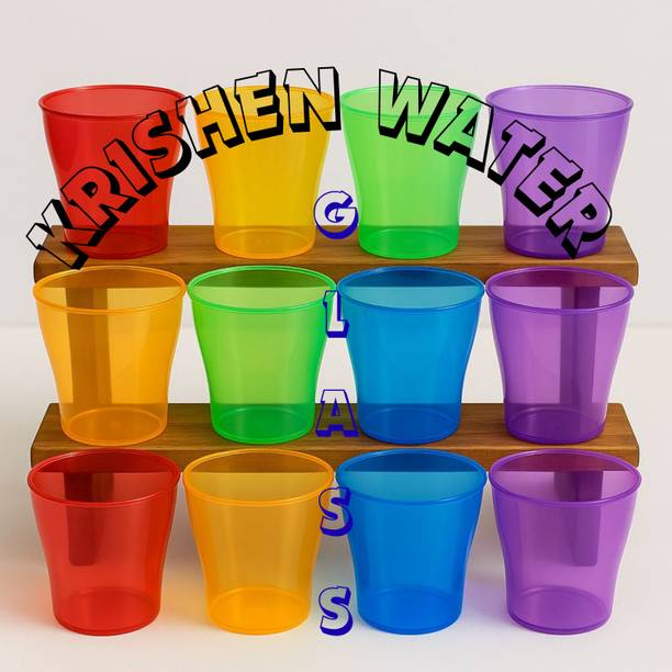 KRISHEN ENTERPRISE (Pack of 12) KRISHEN 250 ML PLASTIC GLASS Glass Set Water/Juice Glass