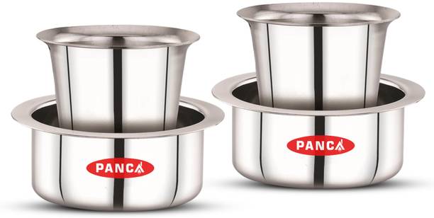 Panca (Pack of 4) Stainless Steel Glass And Cup Set For Tea,Coffee,Milk,Water, Daily Use Glass Set Glass Set Hot Beverage Glass