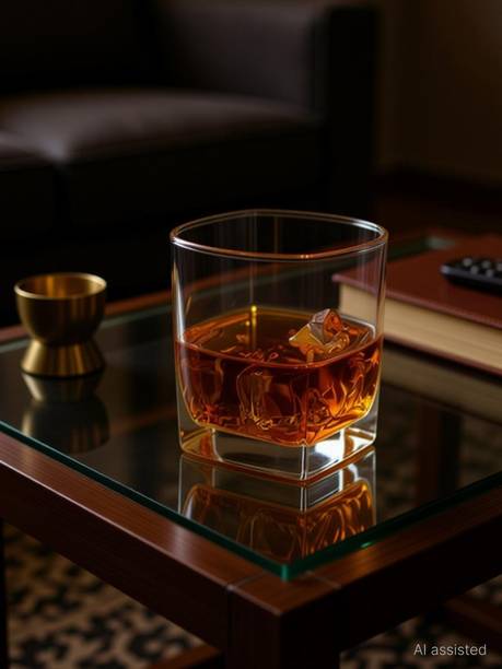 Zedwhy (Pack of 2) (Pack of 02 ) Whiskey Scotch Glass pack 2pcs-Wine Beer Drinking Serving Set Crystal Clear -2pcs Glass Set (300 ml, Glass)Water glass ,Whisky glass, Cocktail glass, Mock-tail glass,
