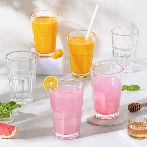 BOROSIL (Pack of 6) BGFGBMUG00036 Glass Set Water/Juice Glass