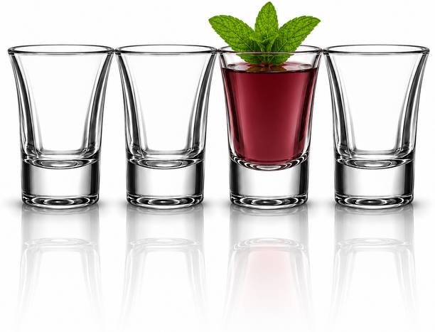 BELLORA HOME (Pack of 12) Elegant Transparent Glass For Vodka Liquor Glass Set Shot Glass