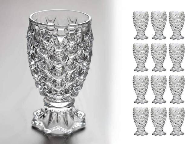 SMILERY (Pack of 12) Bar,Used for Juice,Water,Milk,Iced Tea,Cocktails Glass Set Water/Juice Glass