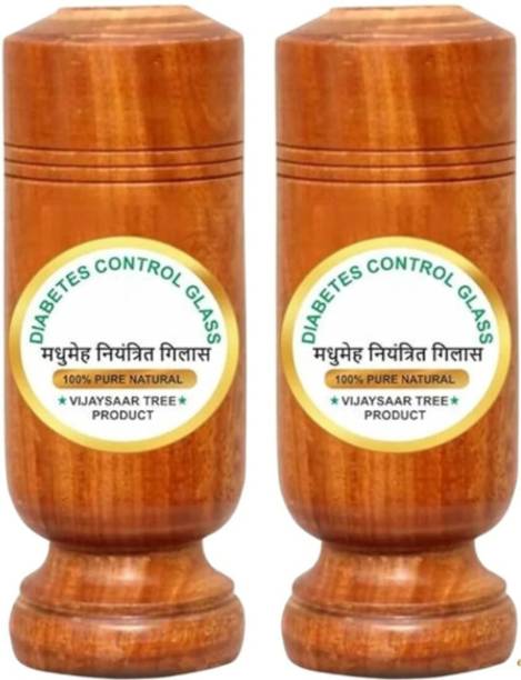 AMAN (Pack of 2) DIABETESCONTROLGLASS2 Glass Set Water/Juice Glass