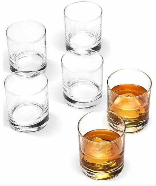 SMILERY (Pack of 6) Drink whiskey Water/juice glass Glass Set Water/Juice Glass