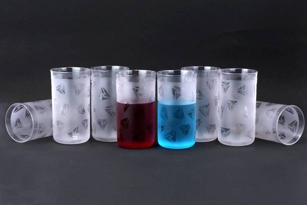 Sorath (Pack of 8) Geometric Glasses _Pc 8 Glass Set Water/Juice Glass