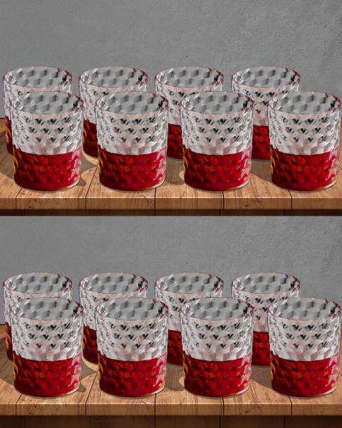 Sentricus (Pack of 16) PLASTIC WATER JUICE GLASS SET 16 Glass Set Water/Juice Glass