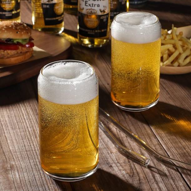 DHANSAL (Pack of 2) Glass with straw water glass juice glass Glass Set Water/Juice Glass