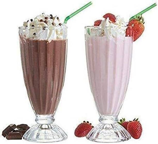 SMILERY (Pack of 2) , Ice Cream Glass,Juice Glass,Water,Beer Glass Set Glass Set Water/Juice Glass