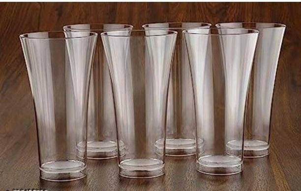 Sorath (Pack of 6) Plastic Unbreakable Transparent Drinking Water Glass Set,Juice Glass for Kitchen Glass Set Water/Juice Glass