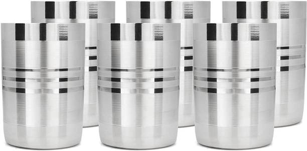 गलूफ stainless steel glass set of 6 ग्लास सेट