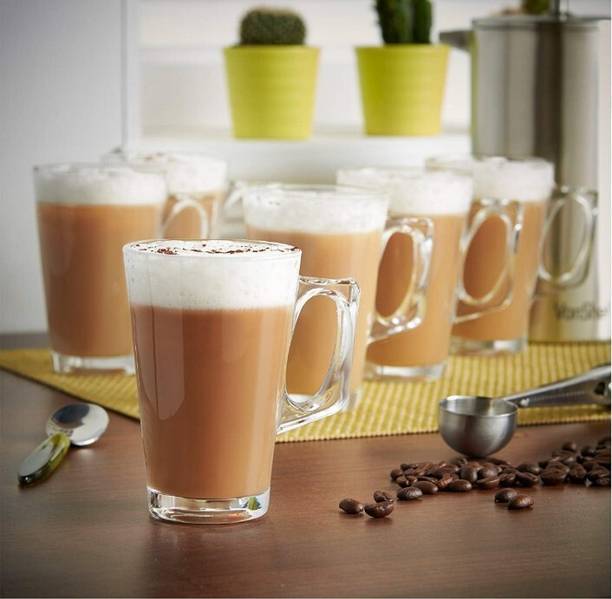 धंसल Crystal Clear Glass Tea Coffee Cup SetZb2410 ग्लास सेट